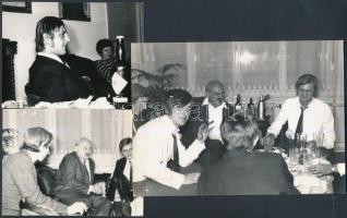 Régi fényképek, 5db, Juhász Ferenc (1928-) költő, szerkesztő, a Digitális Irodalmi Akadémia alapító ...