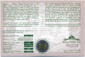 2002. 100Ft "Kossuth" elsőnapi veret sorszámozott díszlapon T:BU