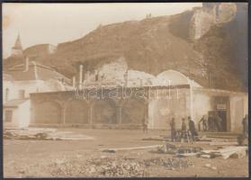 cca 1915-1918 Kalemegdan(Belgrád), K.u.K. Desinfektions und Badeanstalt (Römisches Bad), fürdő képe, fotólap, 12x9 cm