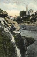 Mostar, An der Narenta / river, mosque (EB)