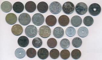32db vegyes magyar fillér tétel, közte néhány krajcár T:vegyes