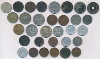 32db vegyes magyar fillér tétel, közte néhány krajcár T:vegyes