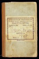 1939 Vénykönyv tele Kereskedelmi Segélyegylet matricával, ill, kitöltött vénymásolatokkal.