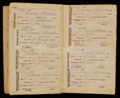 1939 Vénykönyv tele Kereskedelmi Segélyegylet matricával, ill, kitöltött vénymásolatokkal