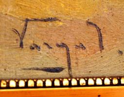 Varga jelzéssel: Fiú hegedűvel. Olaj, karton, keretben, 33×24 cm