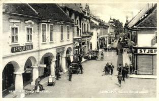 Vukovár, Kralja Petra ulica / street, shops of Arnold Bier (EK)