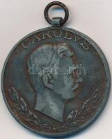 1918. "Laeso Militi" - Sebesültek Érme cink kitüntetés mellszalag nélkül. Szign.: R. Placht T:2- Hungary 1918. "Laeso Militi" - Carolus Combat Wound medal zinc, without ribbon. Sign.:R. Placht C:VF