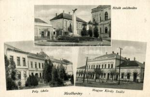 Mezőberény, Magyar Király szálló, Polgári iskola, Hangya üzlet (fa)