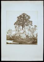 Kovács Tamás (1942-1999): Tánc II. Rézkarc, papír, jelzett, felcsavarva, 33×32 cm