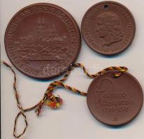 Németország DN 3db klf porcelán emlékérem T:1
Germany ND 3pcs of diff. porcelain medallions C:UNC