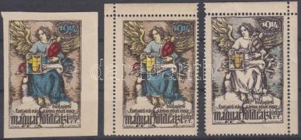 1914 Magyar Földrajzi Intézet 3 db levélzáró