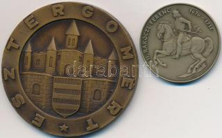 2010. "II. Rákóczi Ferenc 1676-1735 / Rodostó - Tekirdac" Br emlékérem (29mm) + DN "Esztergom" Br emlékérem (49mm) T:1,2