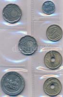 Spanyolország 1990. 1P-500P 10db-ból álló forgalmi szett fekete műbortokos szettben T:1
Spain 1990. ...