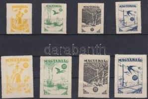 1937 Magyarság újság 8 db támogatói bélyeg