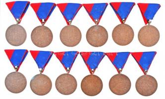 1964. "Munkásőr" 12db kitüntetés mellszalagon T:1,1-
NMK 708