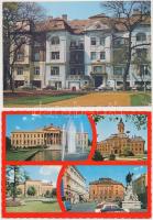 Kb. 300 db MODERN magyar városképes lap és grafikai motívumlap; több Szeged, Balaton, Budapest; virág, folklór, üdvözlő / Approx. 300 modern Hungarian town-view postcards and graphic motive cards; more Szeged, Balaton and Budapest; flower, folklore, greeting