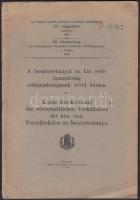 1914 Selmecbánya, A besztercebányai m.kir. erdőigazgatóság erdőgazdaságának rövid leírása, 30p / 1914 Kurze Beschreibung der wirtschaftlichen Verhältnisse der kön. ung. Forstdirektion zu Besztercebánya, 30p