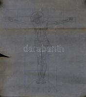 Fabók Gyula (1942-): Különböző templom dekorációs tervrajzok, pauszpapír, 40×50-80×60 cm, kb 15 db