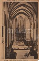 Lőcse, Szent Jakab templom főoltára; Singer Elek papírkereskedő kiadása / church interior (EM)