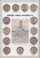 Az 1848-49-es forradalom hősei és vértanúi emléklap