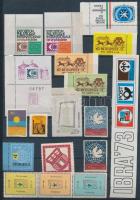 Bélyegkiállítások fogazott és vágott bélyegei és matricái, 40 db