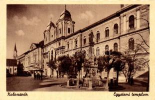 Kolozsvár, Piarista templom, Ferencz József tudományos egyetem / church, university