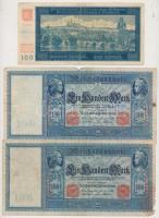 Német Birodalom 1908. 100M (2x) + Német 3. Birodalom 1933. 50M + 1939. 20M + 1942. 5M (3x) + Cseh-Mo...