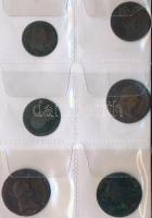 33db vegyes magyar és külföldi fémpénz albumba rendezve T:vegyes