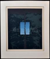 Ásztai Csaba( 1948-): Maradék. Szitanyomat 24/30, papír, jelzett, apró szakadással, 43×36 cm