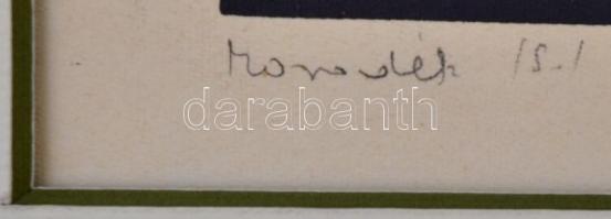 Ásztai Csaba( 1948-): Maradék. Szitanyomat 24/30, papír, jelzett, apró szakadással, 43×36 cm