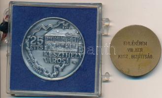 1979. "MÉE Keszthely / 25 éves Keszthely város" fém emlékérem sérült plombált ÁPV tokban +...