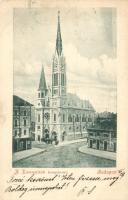 1899 Budapest XIII. Huba utca 12. Sarutlan kármeliták temploma, Reisz Ignác kereskedése