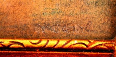 Olvashatatlan jelzéssel: Vitorlások, vegyes, karton, üvegezett díszes fa keretben, 38×28 cm