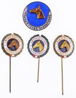 DN "Lótenyésztési Igazgatóság" (3x) + "Magyar Lovas Szövetség" zománcozott jelvények T:2