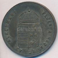 1867. "A Buda Pesti Koronázás / Éljen a Haza és Az Alkotmány" Br koronázási zseton T:2