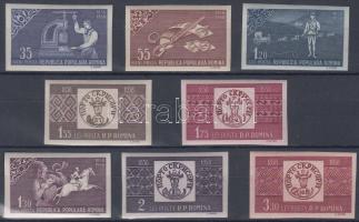 100 éves a román bélyeg vágott sor, Centenary of Romanian stamp imperf. set