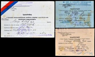 1938. "Felvidéki Emlékérem" Br emlékérem mellszalaggal és adományozói igazolvánnyal + 1940...