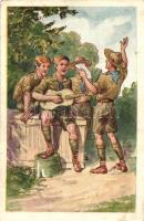 Daltól hangos erdő, mező, berek / Woods meadows and groves resound with song, Hungarian scout