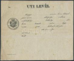 1849 Kraszna vármegye. Kitöltetlen uti levél / passport