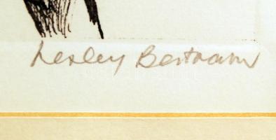 Lesley Bertram: Pegasus I. Ofszet, papír, jelzett, üvegezett keretben, 8×10 cm