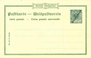 Jaluit, Kaiserl. Deutsch. Landeshauptmannshaft / German colonial postcard, 5 Pfennig Ga. litho
