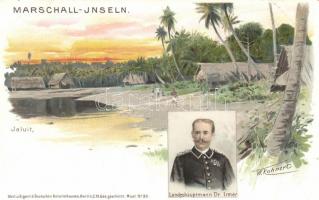 Jaluit, Landeshauptmann Dr. Irmer / German colonial postcard, litho s: W. Kuhnert