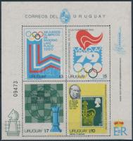 Lake Placid Winter Olympics block (hinged on the edge) Téli olimpia, Lake Placid blokk (a blokk szél...