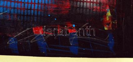 Csorba Simon László (1943-): Önarckép. Vegyes technika, papír, jelzett, 62×46 cm