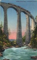 Landwasser Viaduct, Albula Bahn / railway, locomotive