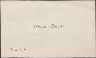 cca 1950 Rákosi Mátyás újévi üdvözlőkártyája