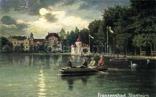 Frantiskovy Lazne, Franzensbad; lake 'Künstler' serie "Franzensbad" No. 1895 A.
