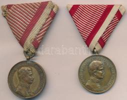 1917. Bronz Vitézségi Érem "IV. Károly / Fortitudini" mellszalagon szign: Kautsch kétféle fémből készült változat / GÁL T:2 Hungary 1917. Medal for Bravery on ribbon Br sign: Kautsch. Mado of two different metals /GÁL C:XF