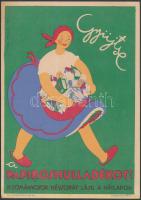 cca 1934-1940 Bp., "Gyűjtse a papiroshulladékot!" feliratú kisplakát, 17x24 cm