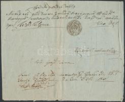 Románia / Romania 3 okmány darab az 1840-es évekből / 3 document pieces from 1840